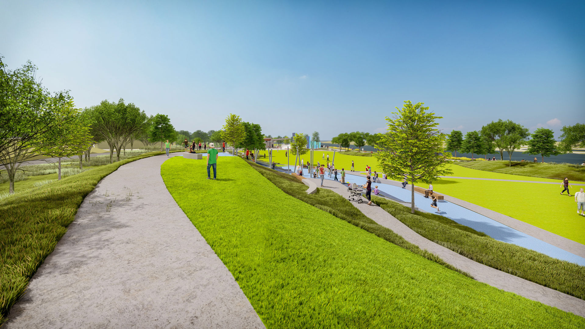 Missouri River riverfront redevelopment rendering